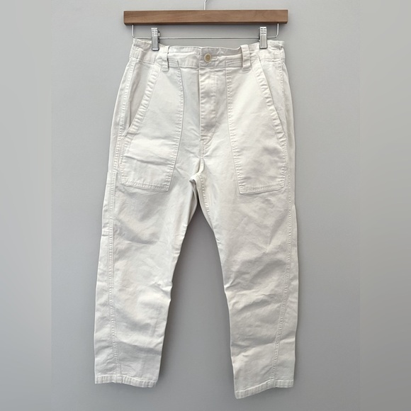 Vince Pants - Vince White Straight Seamed Utility Pants Size 10